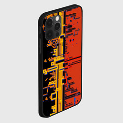 Чехол для iPhone 12 Pro Max Кибер-глитч красный, цвет: 3D-черный — фото 2
