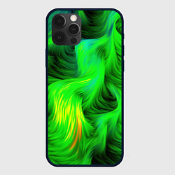Чехол iPhone 12 Pro Max Зеленый абстрактный дым