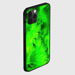 Чехол для iPhone 12 Pro Max Green abstract texture, цвет: 3D-черный — фото 2