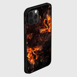 Чехол для iPhone 12 Pro Max Огонь и дым, цвет: 3D-черный — фото 2