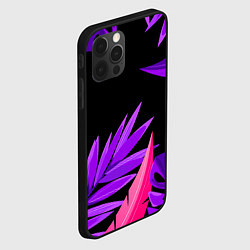 Чехол для iPhone 12 Pro Max Floral composition - neon, цвет: 3D-черный — фото 2