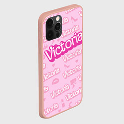 Чехол для iPhone 12 Pro Max Виктория - паттерн Барби розовый, цвет: 3D-светло-розовый — фото 2