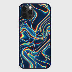 Чехол для iPhone 12 Pro Max Abstract waves, цвет: 3D-черный