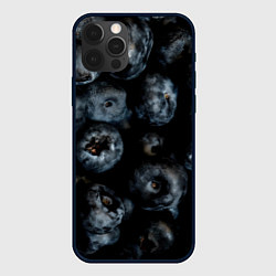 Чехол для iPhone 12 Pro Max Много черники, цвет: 3D-черный