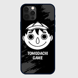 Чехол для iPhone 12 Pro Max Tomodachi Game glitch на темном фоне, цвет: 3D-черный
