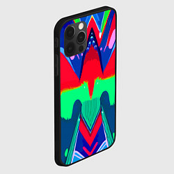 Чехол для iPhone 12 Pro Max Abstract mirror composition, цвет: 3D-черный — фото 2