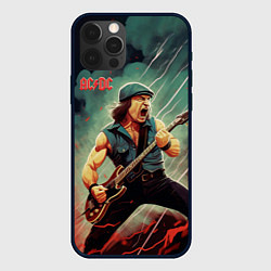 Чехол для iPhone 12 Pro Max AC DC rock, цвет: 3D-черный