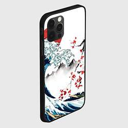 Чехол для iPhone 12 Pro Max Хокусай большая волна в Канагаве - пародия укиё, цвет: 3D-черный — фото 2