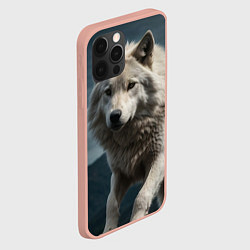 Чехол для iPhone 12 Pro Max Белый волк вожак стаи, цвет: 3D-светло-розовый — фото 2