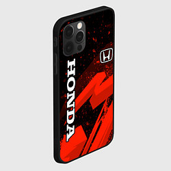 Чехол для iPhone 12 Pro Max Honda - красная абстракция, цвет: 3D-черный — фото 2