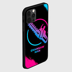 Чехол для iPhone 12 Pro Max Chainsaw Man - neon gradient, цвет: 3D-черный — фото 2