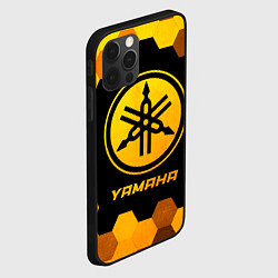 Чехол для iPhone 12 Pro Max Yamaha - gold gradient, цвет: 3D-черный — фото 2
