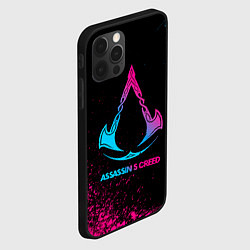 Чехол для iPhone 12 Pro Max Assassins Creed - neon gradient, цвет: 3D-черный — фото 2
