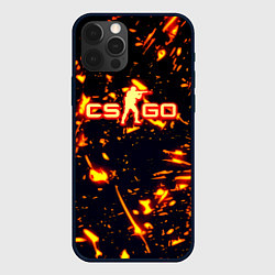 Чехол для iPhone 12 Pro Max Cs go огненные стиль, цвет: 3D-черный