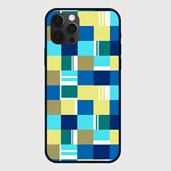Чехол для iPhone 12 Pro Max Ретро квадраты, цвет: 3D-черный
