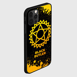 Чехол для iPhone 12 Pro Max Black Butler - gold gradient, цвет: 3D-черный — фото 2