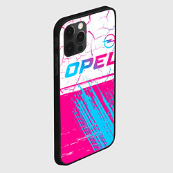 Чехол для iPhone 12 Pro Max Opel neon gradient style: символ сверху, цвет: 3D-черный — фото 2