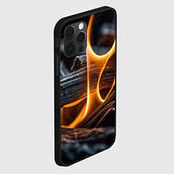 Чехол для iPhone 12 Pro Max Дрова в костре - нейросеть, цвет: 3D-черный — фото 2