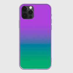 Чехол для iPhone 12 Pro Max Градиент северное сияние, цвет: 3D-сиреневый