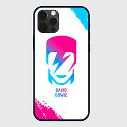 Чехол для iPhone 12 Pro Max David Bowie neon gradient style, цвет: 3D-черный