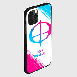 Чехол для iPhone 12 Pro Max Ozzy Osbourne neon gradient style, цвет: 3D-черный — фото 2