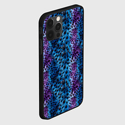 Чехол для iPhone 12 Pro Max Текстура меха фантастического животного паттерн, цвет: 3D-черный — фото 2