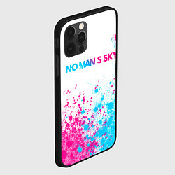 Чехол для iPhone 12 Pro Max No Mans Sky neon gradient style: символ сверху, цвет: 3D-черный — фото 2