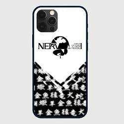 Чехол для iPhone 12 Pro Max Евангелион логотип Nerv anime, цвет: 3D-черный