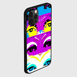 Чехол для iPhone 12 Pro Max Eyes - pop art - neural network, цвет: 3D-черный — фото 2