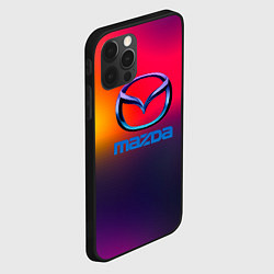 Чехол для iPhone 12 Pro Max Mazda gradient, цвет: 3D-черный — фото 2