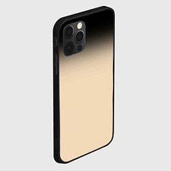 Чехол для iPhone 12 Pro Max Градиент: от черного к телесному, цвет: 3D-черный — фото 2