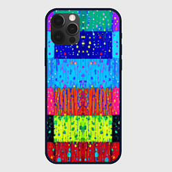Чехол для iPhone 12 Pro Max Геометрическая абстракция - капли дождя, цвет: 3D-черный
