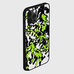 Чехол для iPhone 12 Pro Max Абстракция чёрно-зелёная, цвет: 3D-черный — фото 2