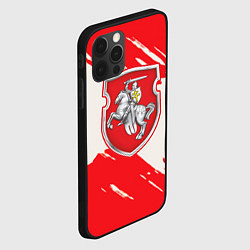 Чехол для iPhone 12 Pro Max Belarus герб краски, цвет: 3D-черный — фото 2