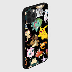 Чехол для iPhone 12 Pro Max Пикачу и другие покемоны, цвет: 3D-черный — фото 2
