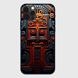Чехол для iPhone 12 Pro Max Арт в этническом стиле, цвет: 3D-черный