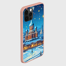 Чехол для iPhone 12 Pro Max Новогодняя Москва, цвет: 3D-светло-розовый — фото 2