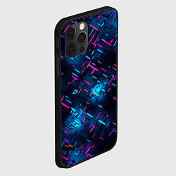 Чехол для iPhone 12 Pro Max Неоновая сталь cyberpunk, цвет: 3D-черный — фото 2