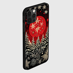 Чехол для iPhone 12 Pro Max Новогодний лес, цвет: 3D-черный — фото 2