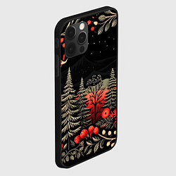 Чехол для iPhone 12 Pro Max Новогодняя темная ночь, цвет: 3D-черный — фото 2
