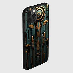 Чехол для iPhone 12 Pro Max Абстрактный узор в египетском стиле, цвет: 3D-черный — фото 2