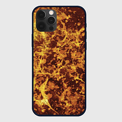 Чехол для iPhone 12 Pro Max Абстракция - желтый антрацит, цвет: 3D-черный