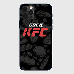 Чехол для iPhone 12 Pro Max Боец KFC на фоне бургеров, цвет: 3D-черный