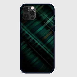 Чехол для iPhone 12 Pro Max Тёмно-зелёная шотландская клетка, цвет: 3D-черный