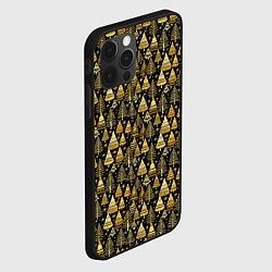 Чехол для iPhone 12 Pro Max Золотой ельник, цвет: 3D-черный — фото 2