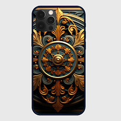 Чехол для iPhone 12 Pro Max Круглый орнамент в викингском стиле, цвет: 3D-черный