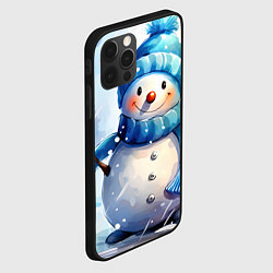 Чехол для iPhone 12 Pro Max Большой снеговик, цвет: 3D-черный — фото 2