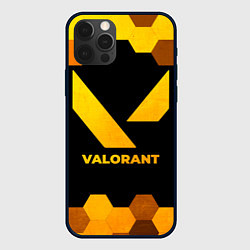 Чехол для iPhone 12 Pro Max Valorant - gold gradient, цвет: 3D-черный