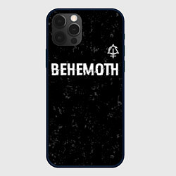 Чехол для iPhone 12 Pro Max Behemoth glitch на темном фоне посередине, цвет: 3D-черный