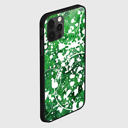 Чехол для iPhone 12 Pro Max Абстракция - круги на зелёном, цвет: 3D-черный — фото 2